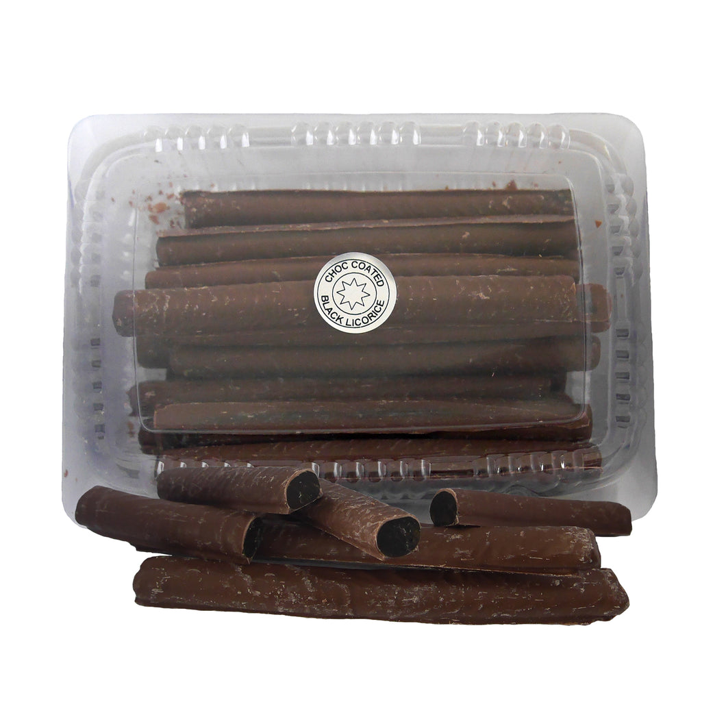 Choc Coated Black Licorice Rolls - TUB (20)