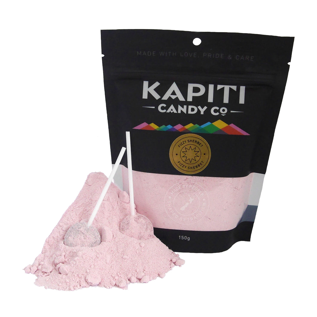 Raspberry Sherbet with lollipop
